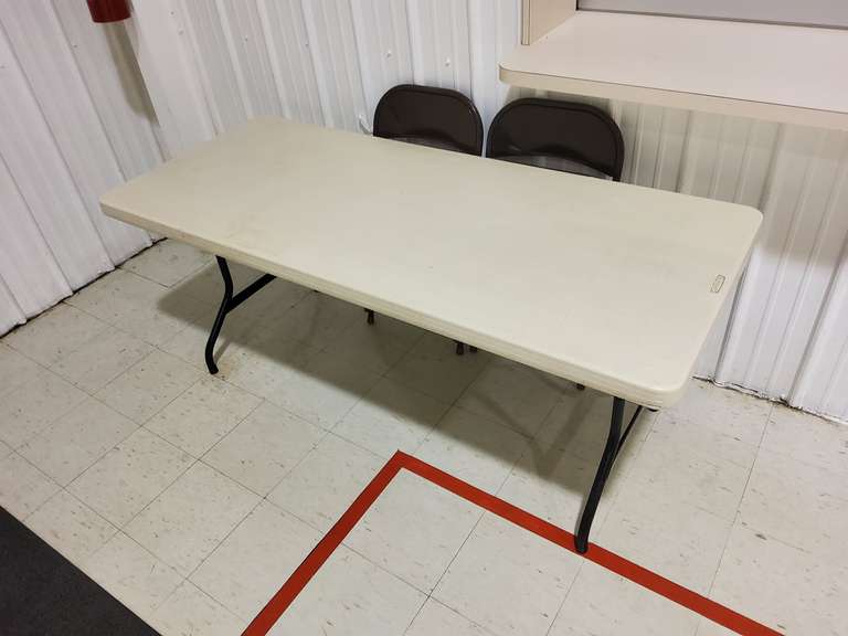 6 FEET LIFETIME FOLDING PLASTIC TABLES, OFFSITE SALE FOR ST VINCENT DE PAUL CHURCH