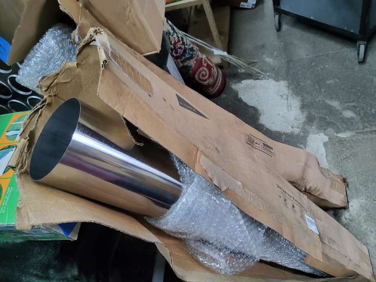 2 EXHAUST PIPES, 5 INCH DIAMETER