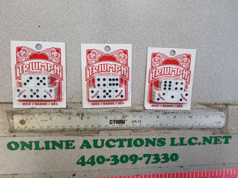 3 PACKS OF NEW DICE