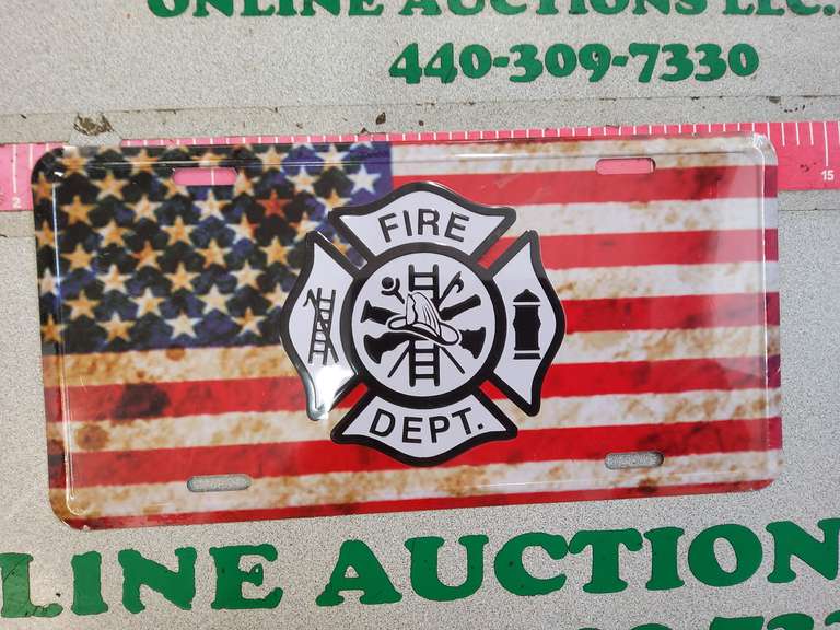 NEW FIRE DEPT LICENSE PLATE
