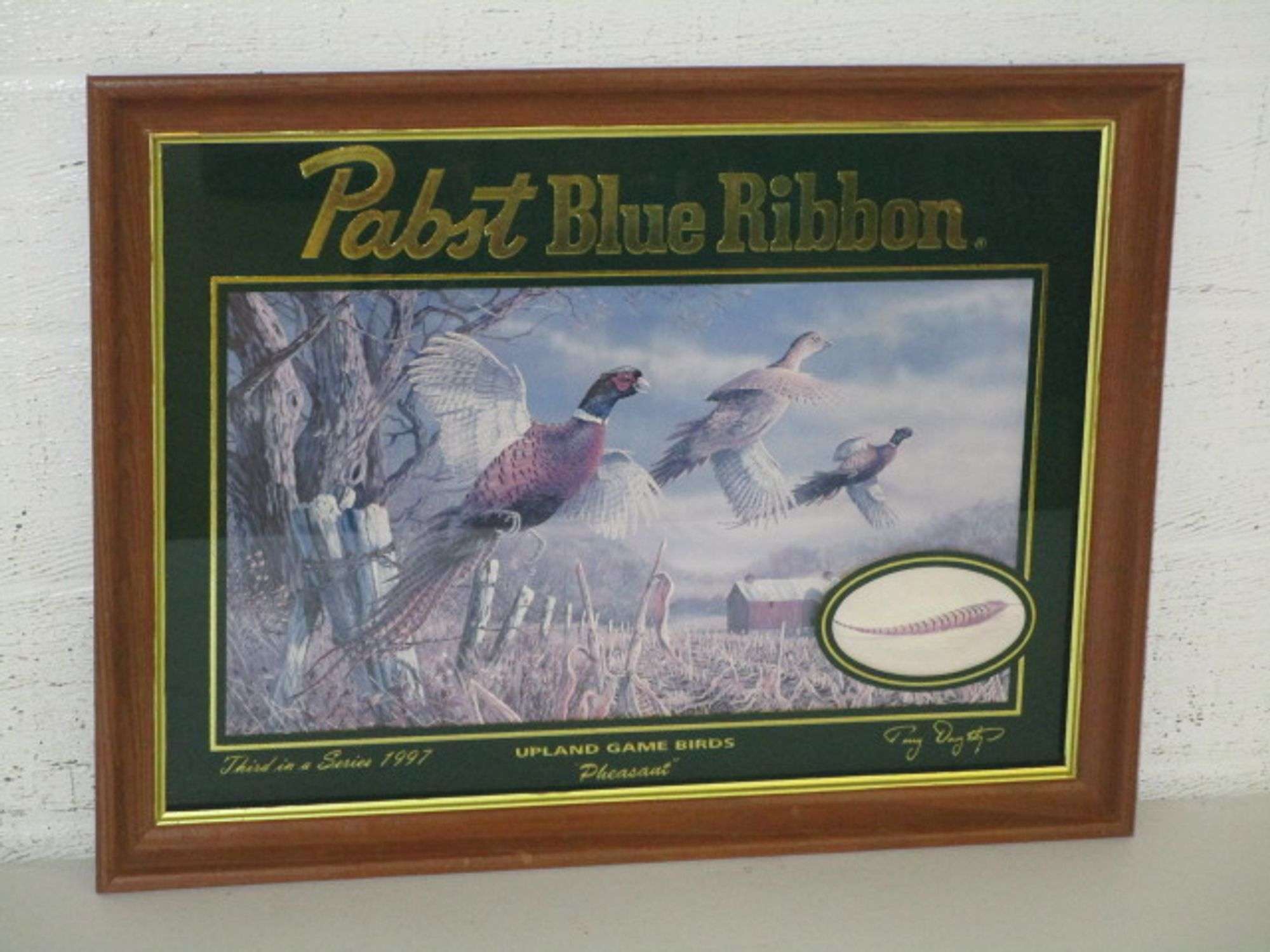 Pabst Blue Ribbon Pheasant Sign - Oberman Auctions