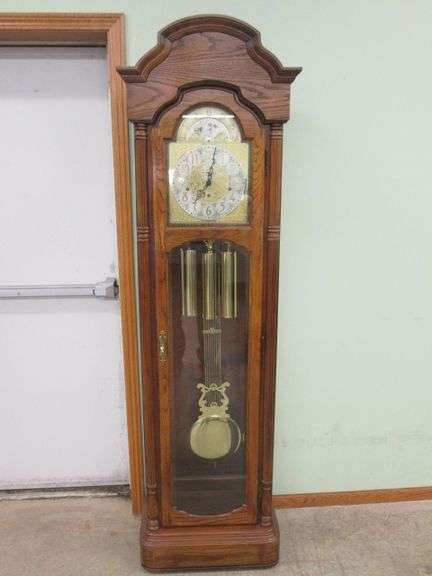 Ridgeway Oak 3 Weight Grandfathers Clock