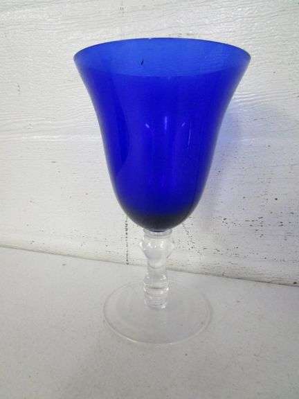 8 - Cobalt Blue Water Goblets