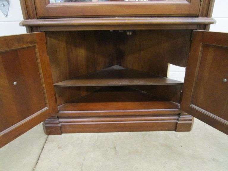 Jasper Cabinet Cherry Wood Corner Curio Cabinet