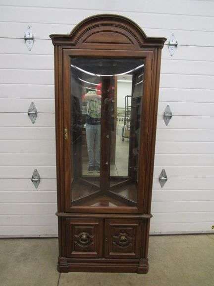 Jasper Cabinet Cherry Wood Corner Curio Cabinet