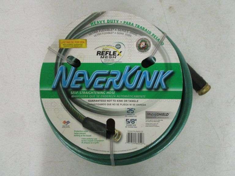 25 Ft Of Never Kink 5 8 Garden Hose Oberman Auctions 25-ft-of-never-kink-5-8-garden-hose-oberman-auctions