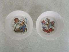 Raggedy Ann/Andy Bowls, Cups, Plate, Cookie Cutters