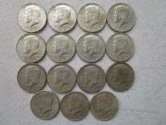 15 - 1968-D Kennedy Silver Half Dollars