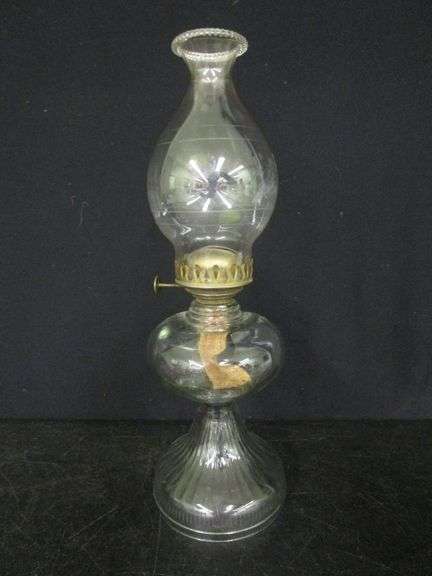 Pattern Glass Kerosene Lamp