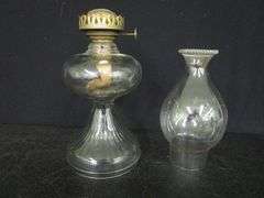 Pattern Glass Kerosene Lamp