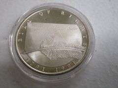 Bill Of Rights 200th Anniversary 1 Ounce .999 Fine Silver Medallion w/Case