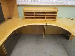 Maple U Shaped Office Desk