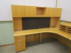 Maple U Shaped Office Desk
