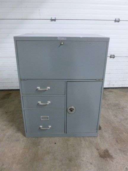 USGO Three Drawer Steel Organizer Cabinet With Key / Combo