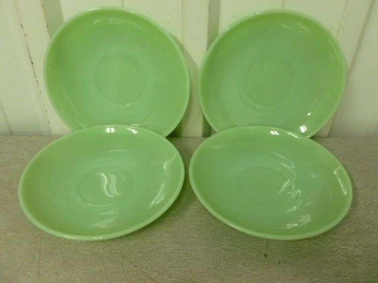 Nice - Vintage Fire King Jadeite (4) Saucer Plates