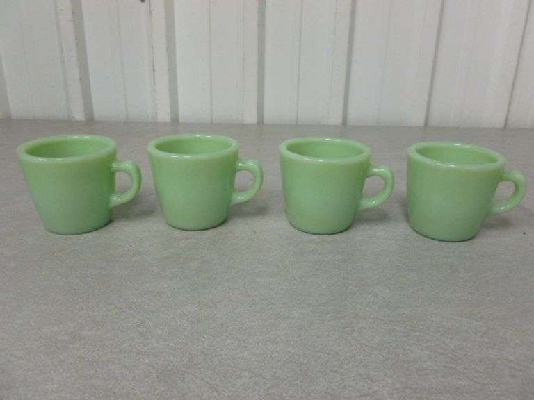 Nice - Vintage Fire King Jadeite (4) Cups