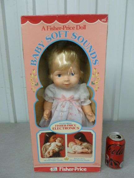 Vintage 1979 Fisher Price - Baby Soft Sounds Doll No. 213 - 17" Tall