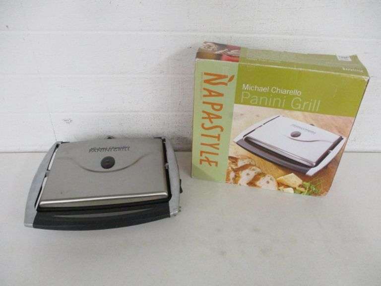 Michael Chiarello Panini Grill w/Box Oberman Auctions