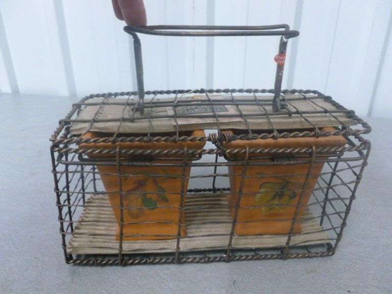 New Autumn Harvest Candle Set With Metal Carry Basket