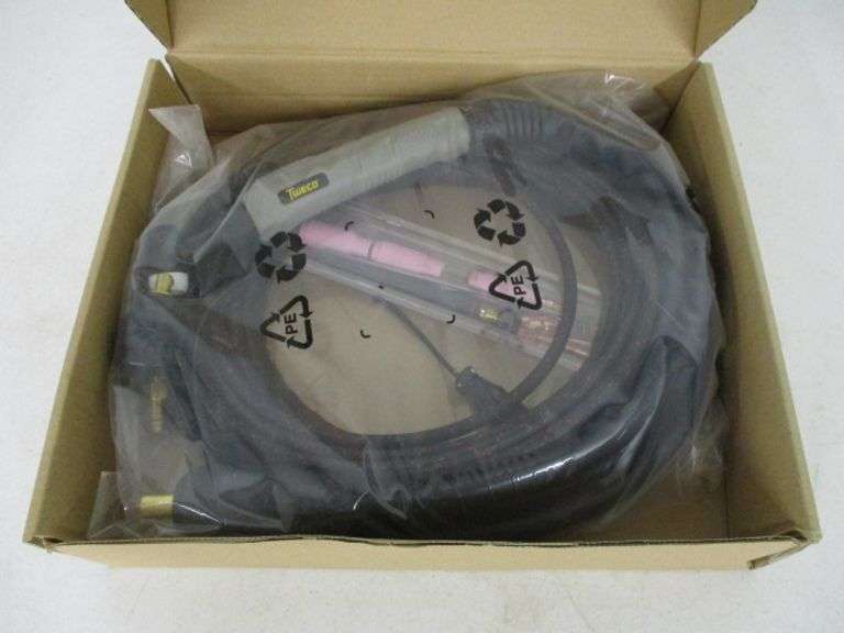 Tweco 17V Tig Torch, 12.5 Ft., 8 Pin, 50 Dinse - New - Oberman Auctions