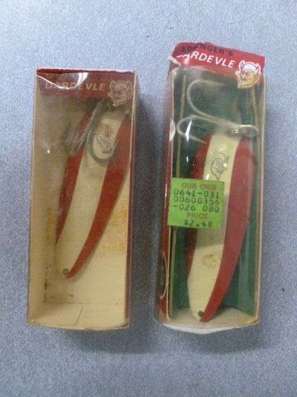 Leurre de pêche Eppinger Dardevle Cuillère 016 1 oz 3 5/8 rayures rouges/blanch