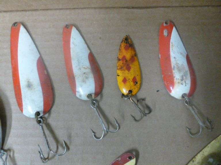 Large Group Of Fishing Spoon Baits