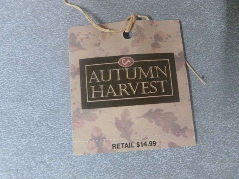 New Autumn Harvest Candle Set With Metal Carry Basket