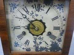 Antique Jerome Mantle Clock With Pendulum & Key