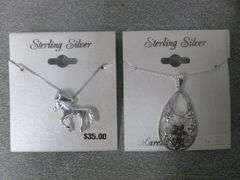 Group Of (2) New Sterling Silver Marked Necklaces