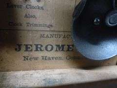 Antique Jerome Mantle Clock With Pendulum & Key