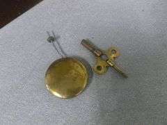 Antique Jerome Mantle Clock With Pendulum & Key