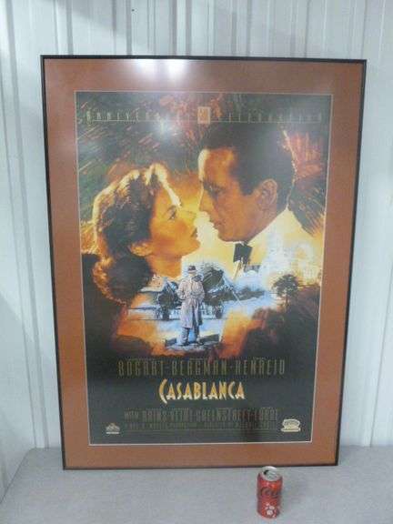 Large MGM - Casablanca 50th Anniversary Framed & Matted Theater Picture
