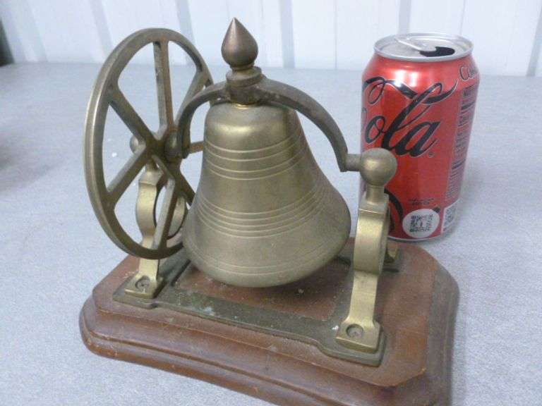 Collectible Brass School Bell Mantle Decoration