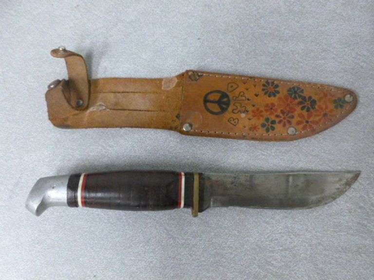 Vintage Hunting Knife With Sheath - Japan - 9" L