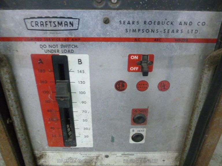 Craftsman 180 Amp Portable Arc Welder With Lead Wires