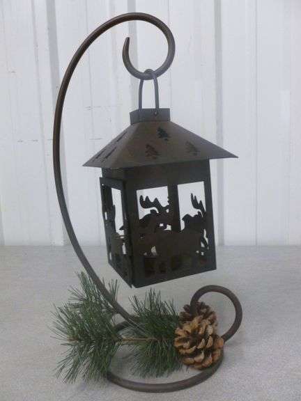 Upnorth Themed Metal Candle Lantern - 12" H
