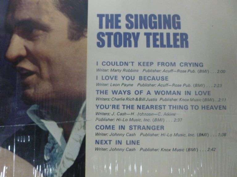 (4) Vintage Johnny Cash LP Record Albums