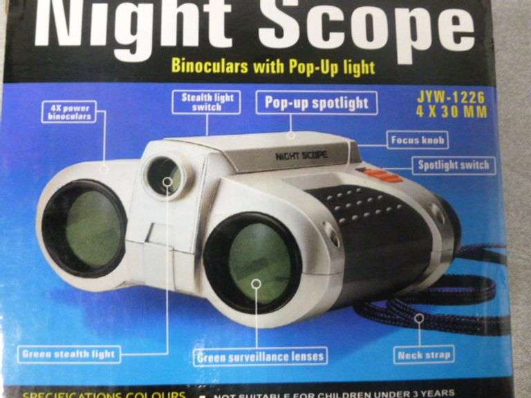 New Night Scope 4 x 30 Binoculars With Pop Up Light Model JYW-1226