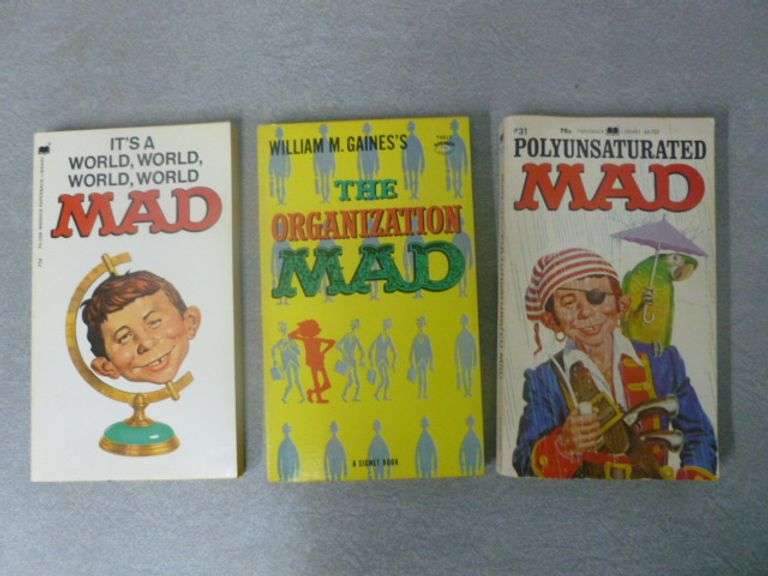(3) Vintage Mad Books - 1960 / 1971 / 1973 First Printing
