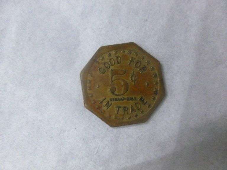 Vintage Schaap - Corner Cafe Donnelly, MN Brass Token