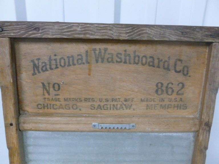 Vintage National Washboard No. 862 Glass Washboard