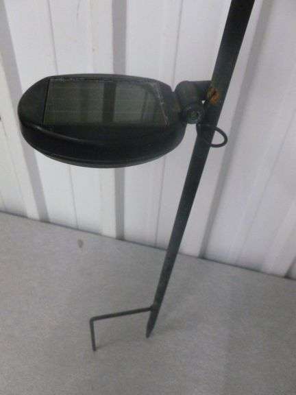 Hand Blown Glass Rock Garden Solar Light - 30" L