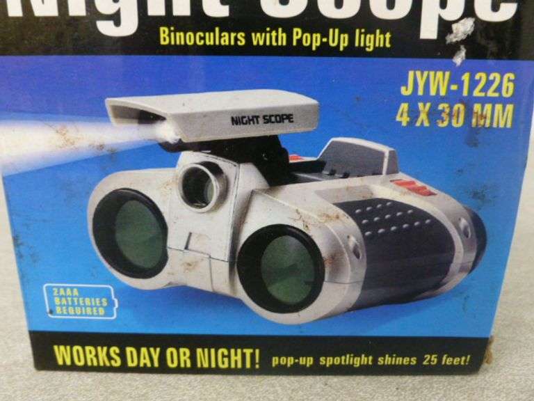 New Night Scope 4 x 30 Binoculars With Pop Up Light Model JYW-1226