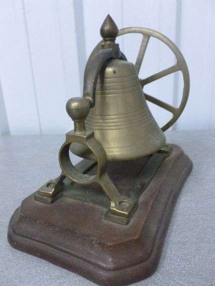 Collectible Brass School Bell Mantle Decoration