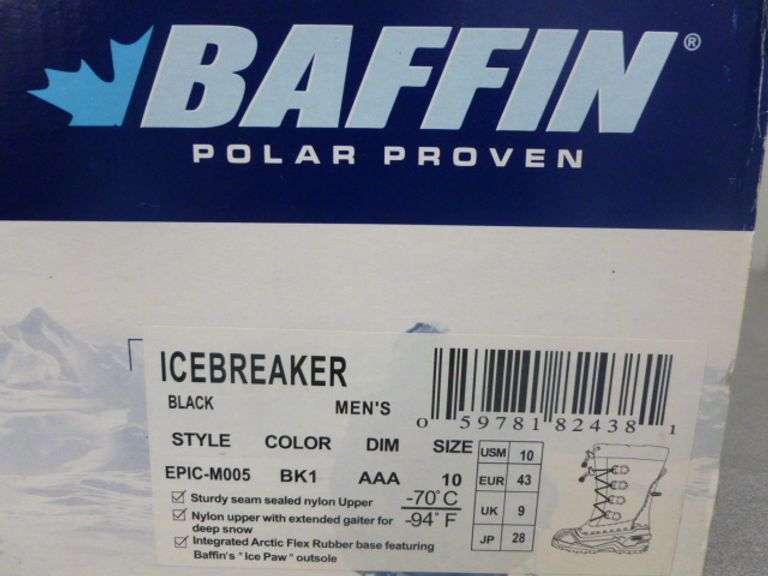 New - Baffin Polar Ice Breaker Men's -94 Below Rated Winter Boots