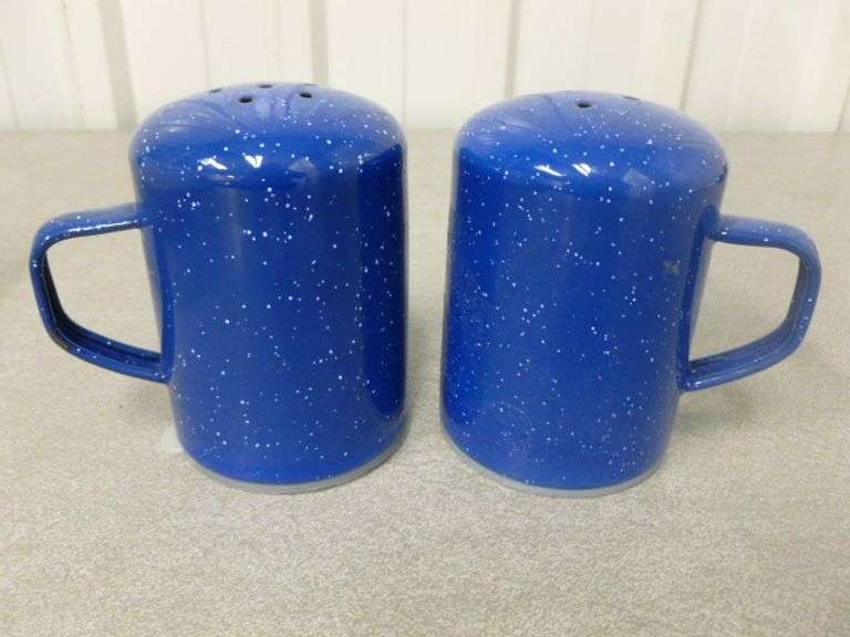 Large Enamelware Salt & Pepper Set