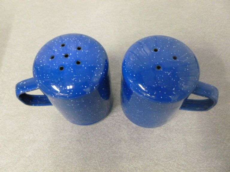 Large Enamelware Salt & Pepper Set