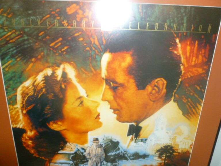 Large MGM - Casablanca 50th Anniversary Framed & Matted Theater Picture