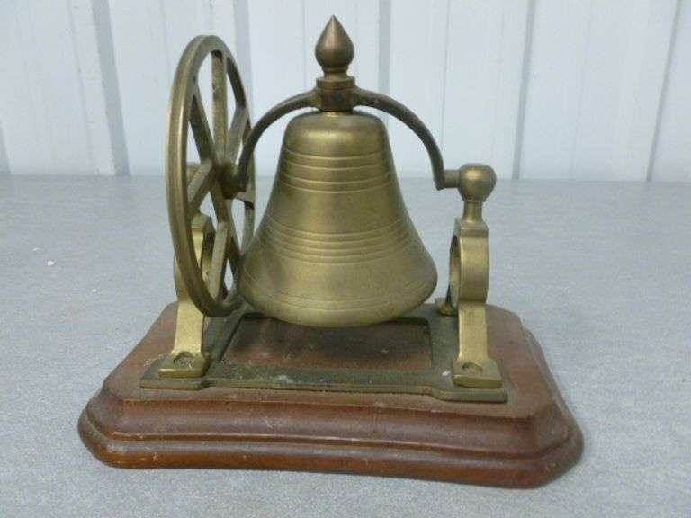 Collectible Brass School Bell Mantle Decoration