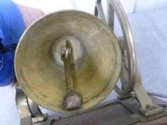Collectible Brass School Bell Mantle Decoration